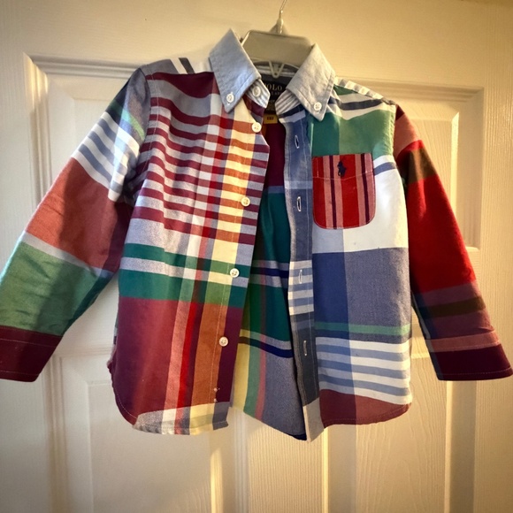 Polo Ralph Lauren plaid button down 2T - Picture 1 of 3